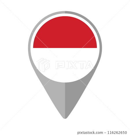 Monaco Flag on Location Pin Monaco Flag on Location Pin 116262650