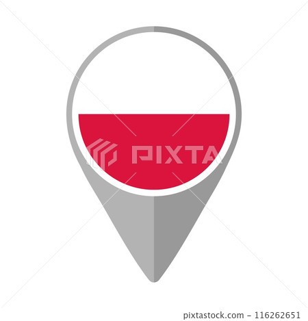 Poland Flag on Location Pin Poland Flag on Location Pin 116262651