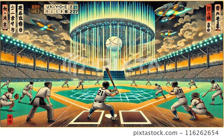 SF浮世繪《打棒球的人》 SF浮世繪《打棒球的人》 116262654