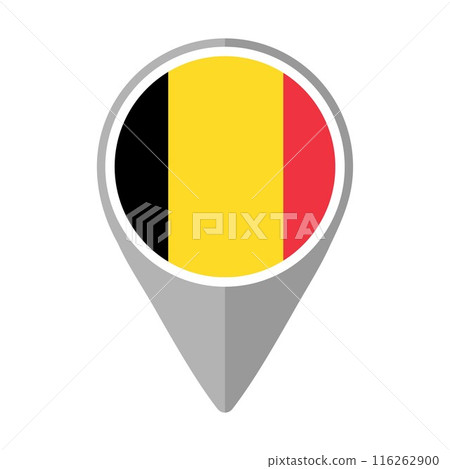 Belgium Flag on Location Pin 116262900