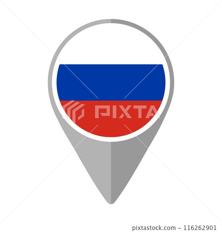 Russia Flag on Location Pin Russia Flag on Location Pin 116262901