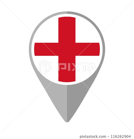 england Flag on Location Pin 116262904