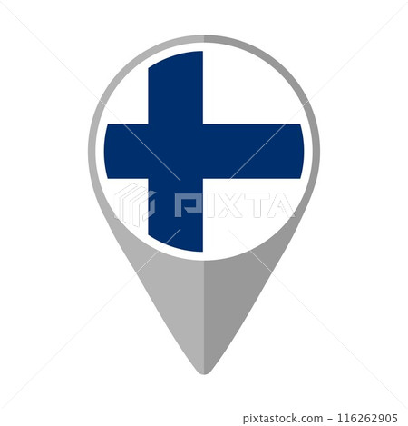 Finland Flag on Location Pin Finland Flag on Location Pin 116262905