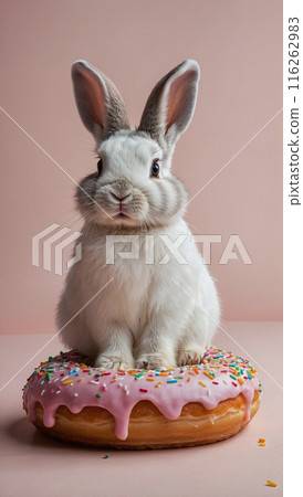 rabbit with cake 116262983