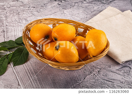 Ripe sweet juicy medlar fruit 116263060