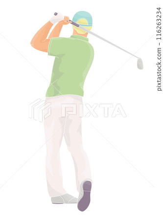 golf player  male character with club 116263234