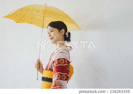 Yukata woman parasol Yukata woman parasol 116263350