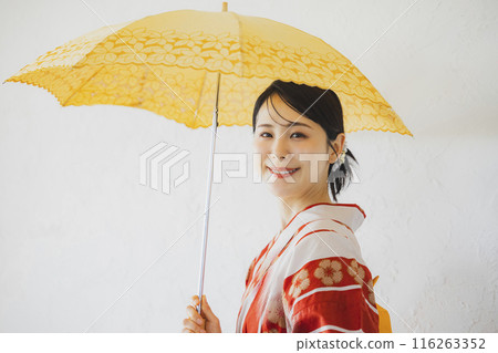 Yukata woman parasol Yukata woman parasol 116263352