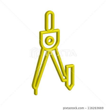 Illustration Vector graphic of drawing compass icon 116263669