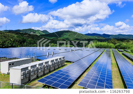 Solar panels and substation equipment Solar panels and substation equipment 116263798