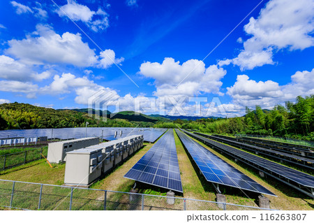 Solar panels and substation equipment Solar panels and substation equipment 116263807