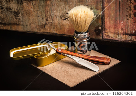 Different equipment in barber shop 116264301