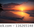 sunset at the beach 116265148