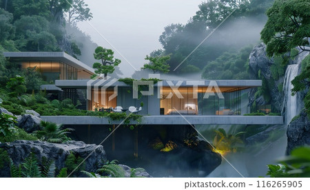 Housing of the future in harmony with nature 116265905