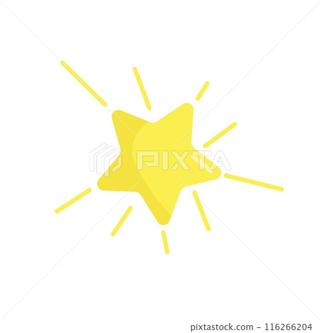 One golden star on a white background. One golden star on a white background. 116266204