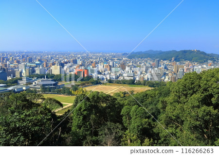 [Ehime Prefecture] Matsuyama city and townscape as seen from Matsuyama Castle 116266263
