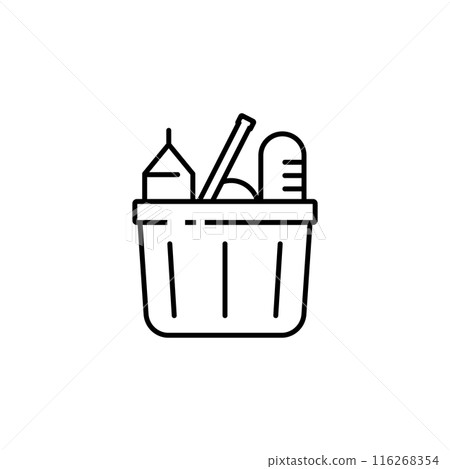 Vector Shopping Basket Logo Icon 116268354