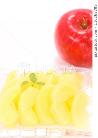 蘋果蜜餞蜜餞甜點明亮的背景 116268798