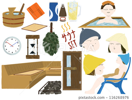 Sauna material collection Sauna material collection 116268976