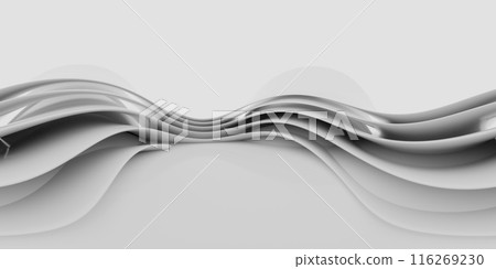 Abstract wavy 360 panorama of white architectural design vr environment map 116269230