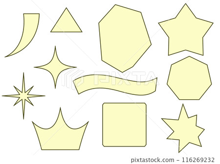 Graphic material: Simple shape set Graphic material: Simple shape set 116269232
