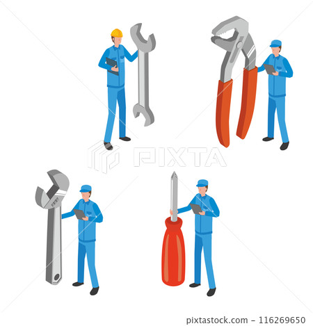 Workers with tools 116269650