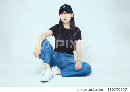Summer portrait of female college student Summer portrait of female college student 116270297