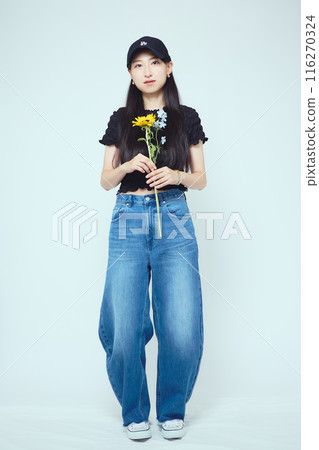 Summer portrait of female college student Summer portrait of female college student 116270324