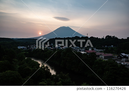 Sunrise over Mt. Yotei from Niseko 116270426