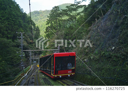 Scenery of the Nankai cable car heading to the World Heritage site of Mount Koya 116270725