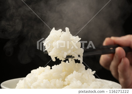 Picking up rice with chopsticks Steam 116271222