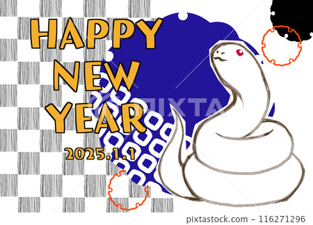 2025 New Year's card template 2025 New Year's card template 116271296