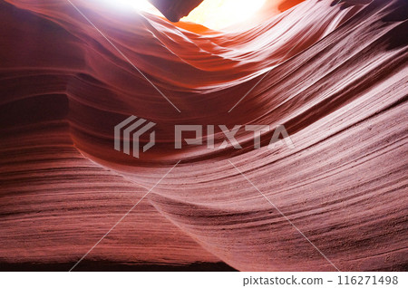 Beautiful sandstone patterns in Antelope Canyon 116271498