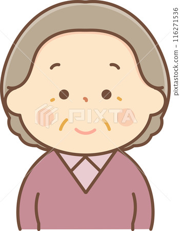 一位微笑的資深婦女 116271536