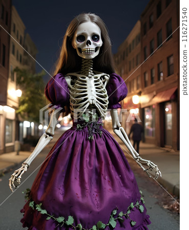 Bone woman in a colorful dress 116271540