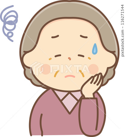 臉上有煩惱的高級女人 臉上有煩惱的高級女人 116271544