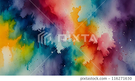 abstract colorful watercolor on paper texture 116271630
