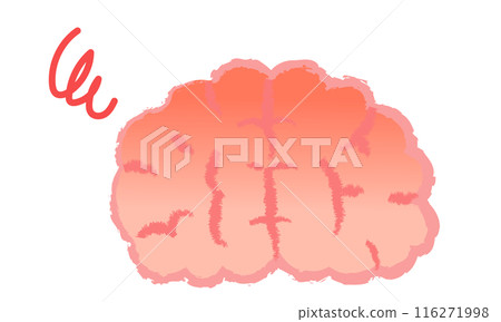 Image of brain fatigue: Tired brain, handwritten style 116271998