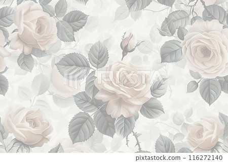 淺米色和橘色小玫瑰背景 116272140