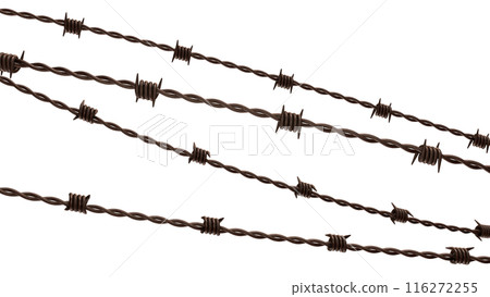 The rusty barbed wire png image 3d rendering. The rusty barbed wire png image 3d rendering. 116272255