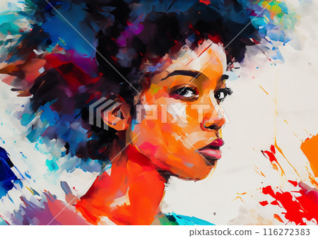 女性臉部藝術插畫 116272383