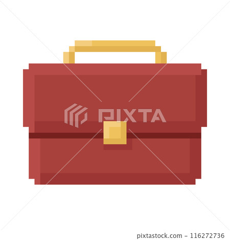 Business briefcase Icon, Pixel 8 bit style 116272736