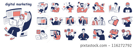 Person business fashionable illustration material 116272792