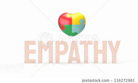 The puzzle heart multicolour for empathy and teamwork 3d rendering. The puzzle heart multicolour for empathy and teamwork 3d rendering. 116272981