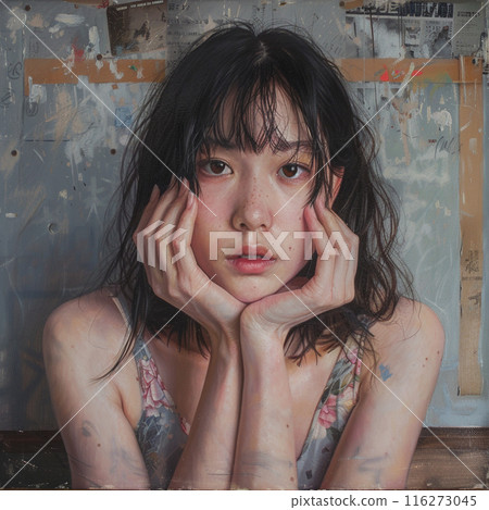 Illustration of an ennui woman Illustration of an ennui woman 116273045