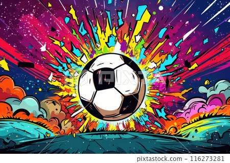 soccer stadium football doodle art illustration background 116273281