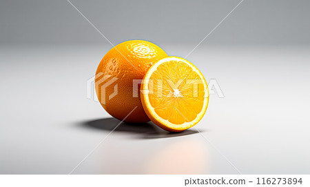 Isolated orange on a refined gray background. 116273894