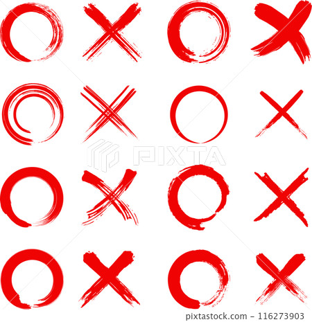 Set of hand-drawn marks 116273903