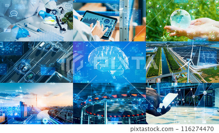 各種技術圖像的拼貼 116274470