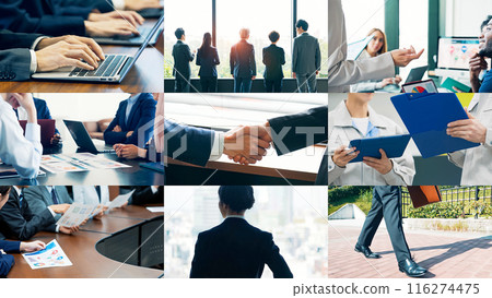 Collage of various business scenes 116274475